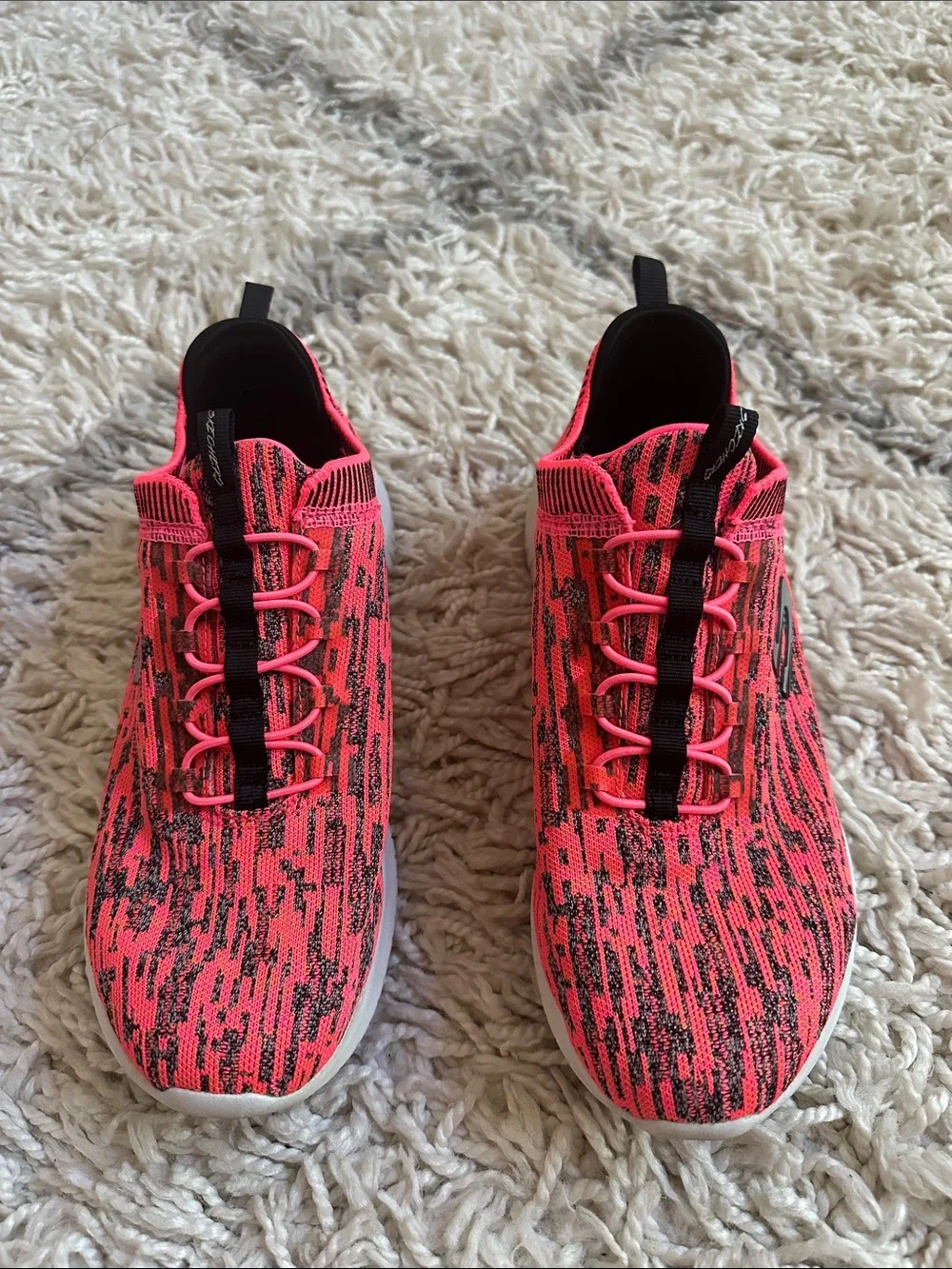 Skechers Slip On Pink Black Shoe